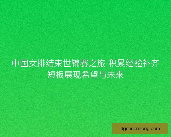 中国女排结束世锦赛之旅 积累经验补齐短板展现希望与未来