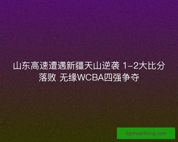 山东高速遭遇新疆天山逆袭 1-2大比分落败 无缘WCBA四强争夺